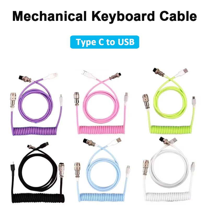 Coiled Usb Cable - Kabel Melingkar Keyboard Mekanik Kabel Aviator