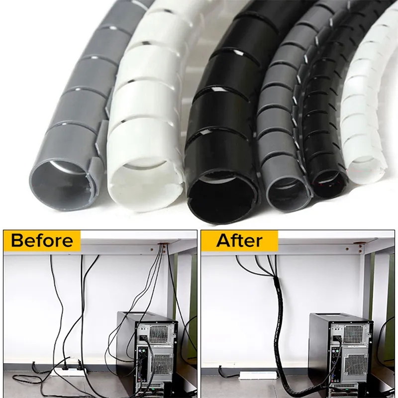 Coiled Usb Cable - Klip Organizer kabel Spiral fleksibel, pelindung