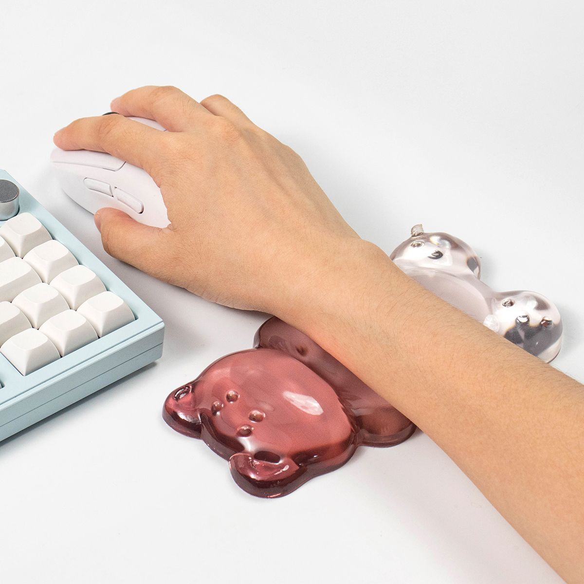 Gaming Keyboard Number Pad - Bantalan Pergelangan Tangan Bentuk Beruang Lucu,