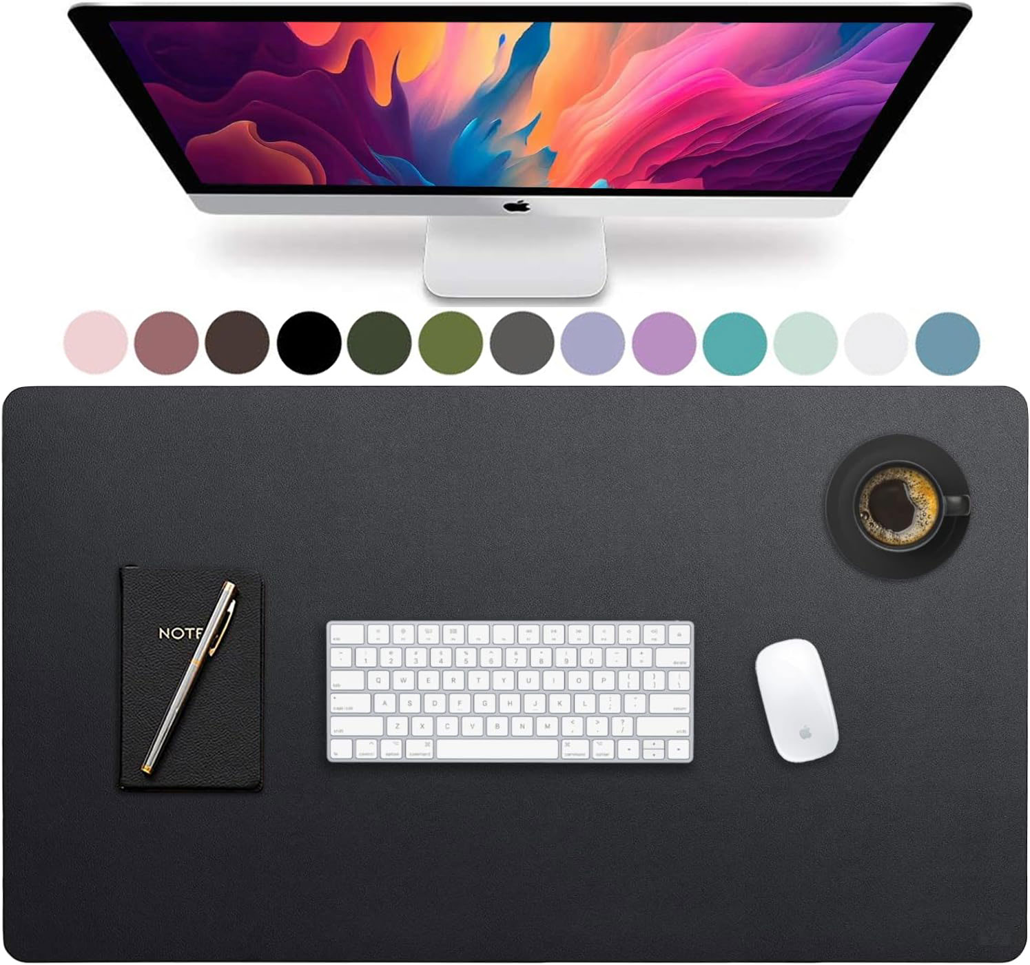Gaming Keyboard And Mouse Pad - Alas Meja Kulit Ukuran Besar, Alas