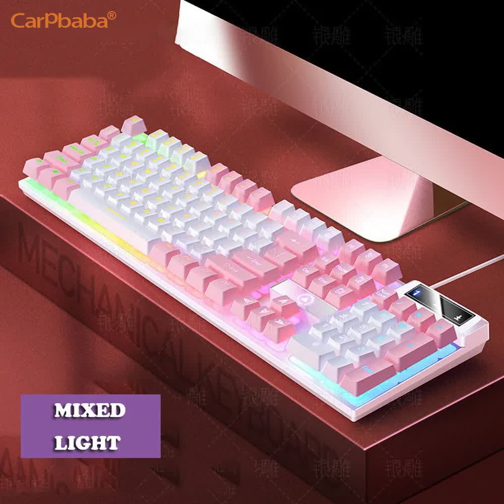 Gaming Keyboard Budget - Carpbaba K500 104 tombol USB kabel,