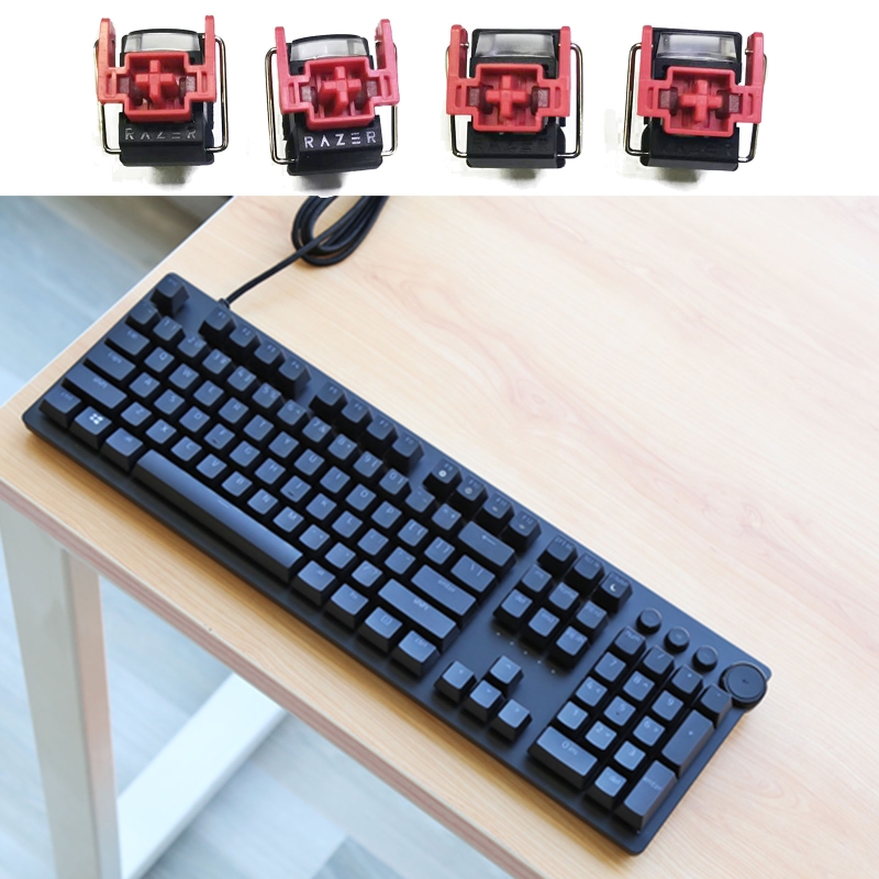 Gaming Keyboard Ergo - 4 Buah Sakelar Optik Merah Liner