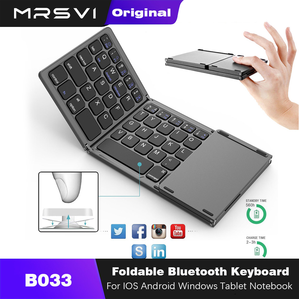 Gaming Keyboard Budget - MRSVI Keyboard Bluetooth Lipat dengan Touchpad