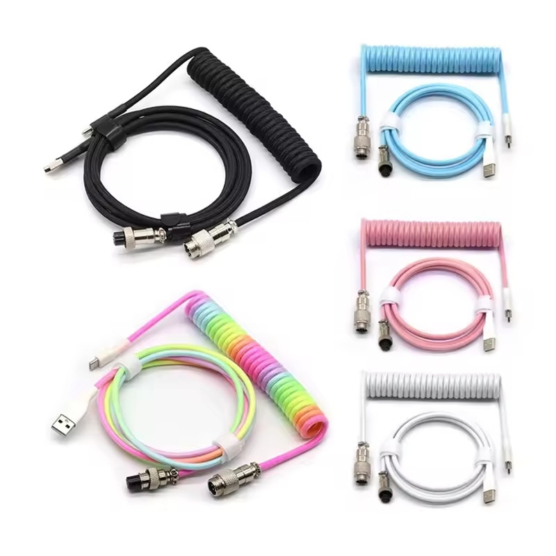 Kabel Melingkar Keyboard Mekan - Coiled Usb Cable ulasan dan harga