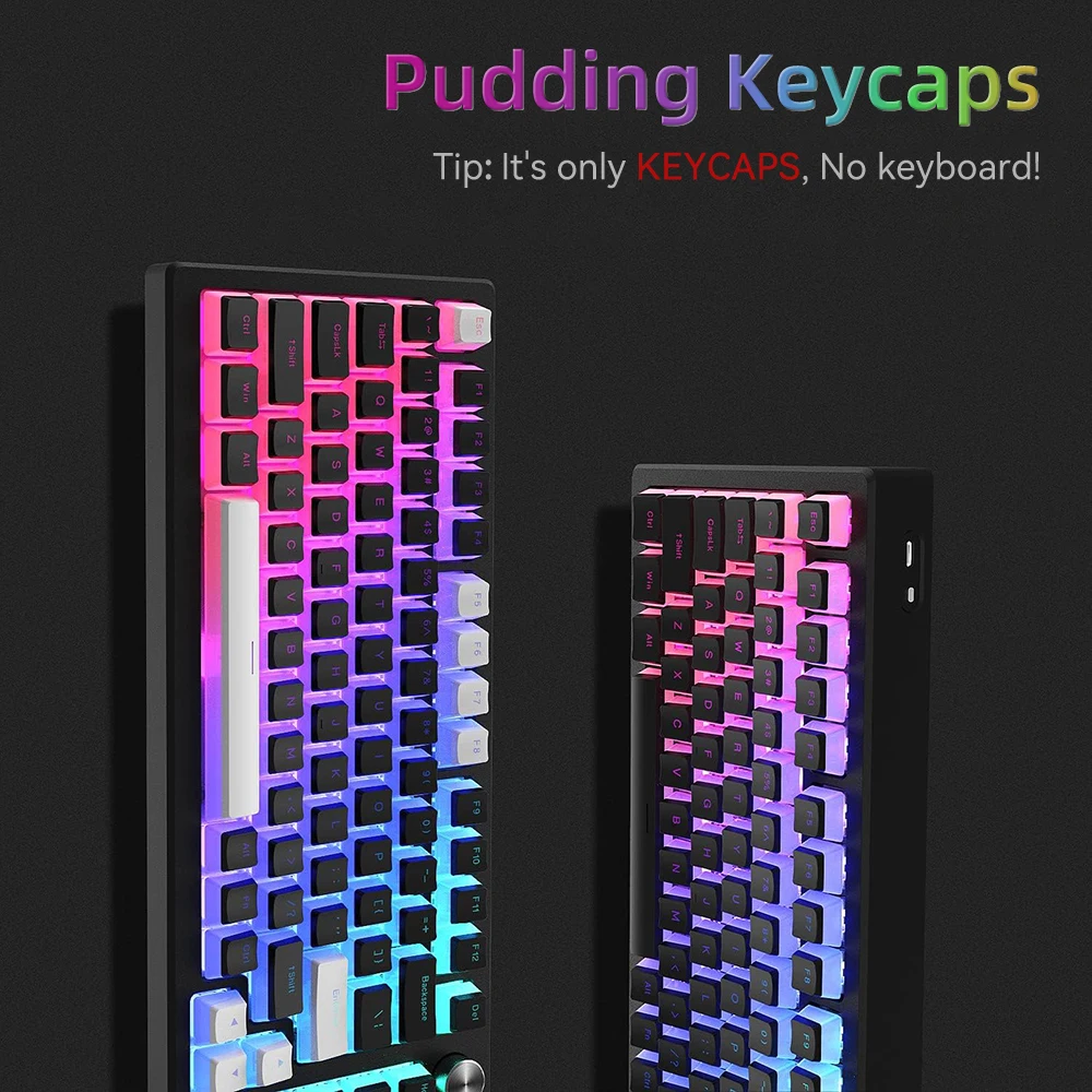 Keycap PBT Puding Baru 129 Tom - Gaming Keyboard Budget ulasan dan harga