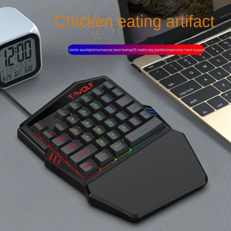 T-WOLF TF900 satu tangan Keybo - Gaming Keyboard Hand ulasan dan harga