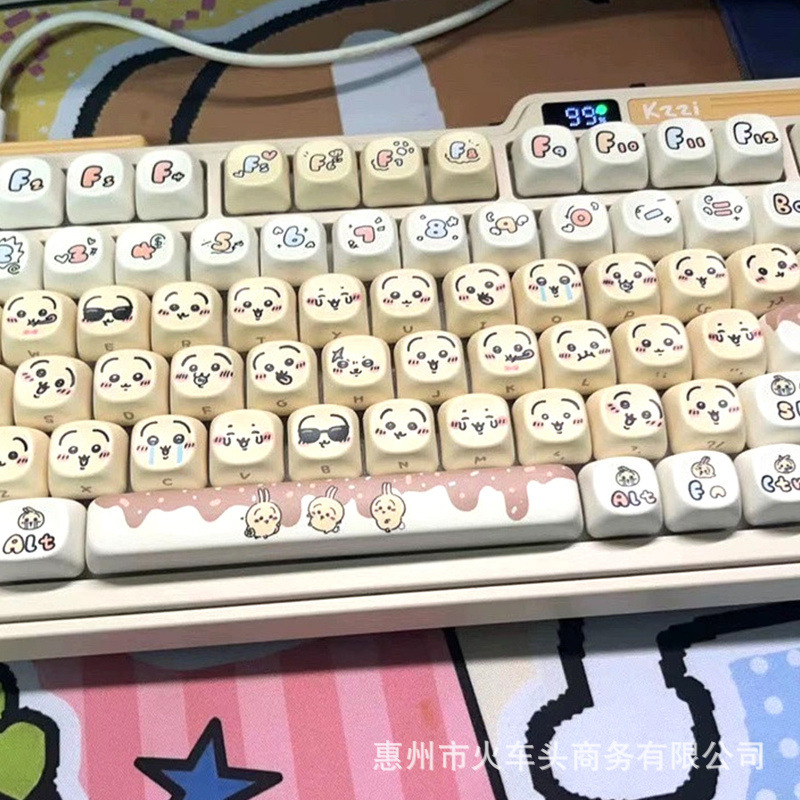 Set Keycap Emoji Chiikawa Lucu - Gaming Keyboard Emoji ulasan dan harga