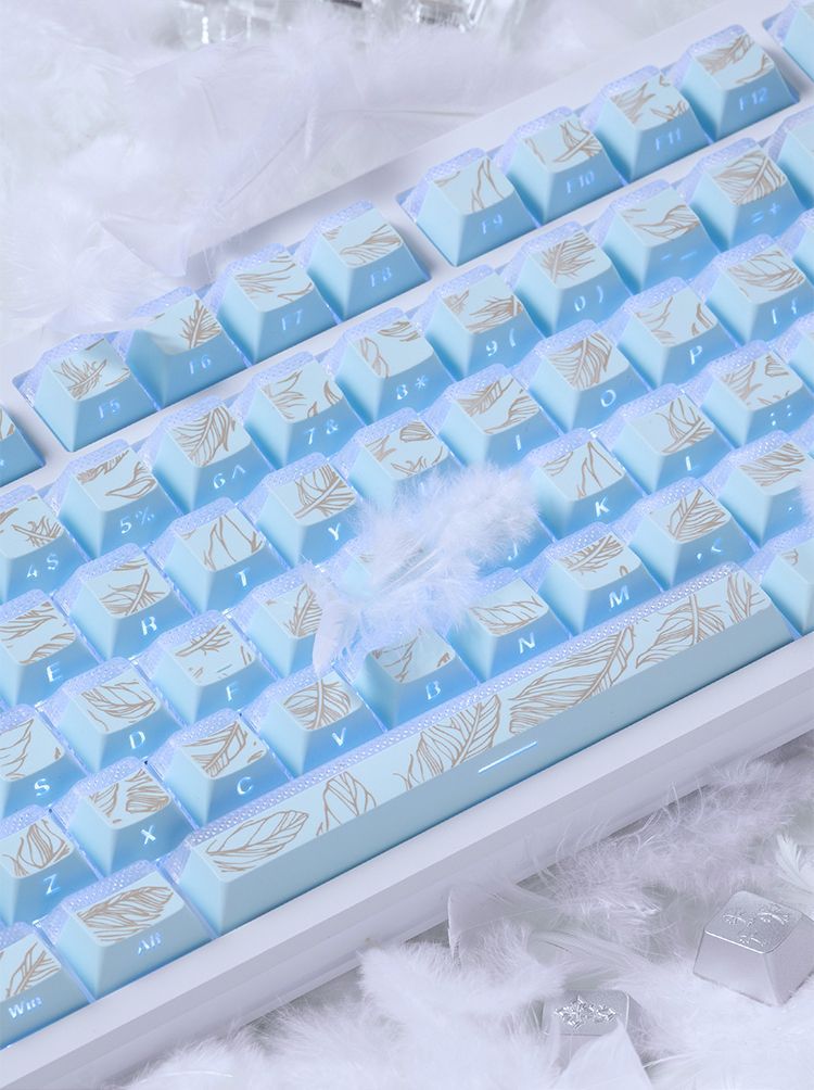 Keycap Pola Bulu 97 Profil Che - Gaming Keyboard Tkl ulasan dan harga