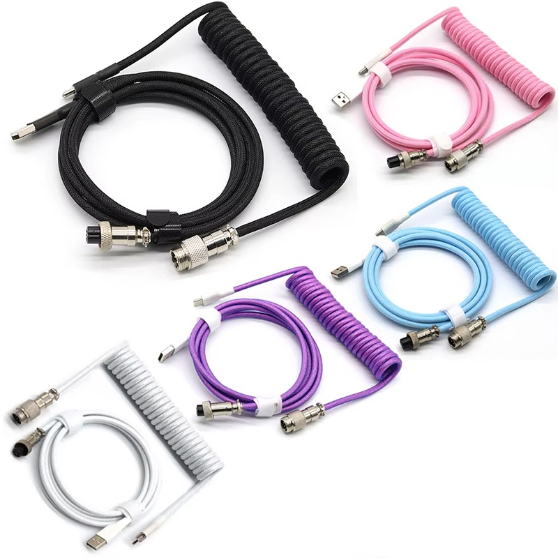 Kabel Keyboard Mekanik Tipe Av - Coiled Usb Cable ulasan dan harga