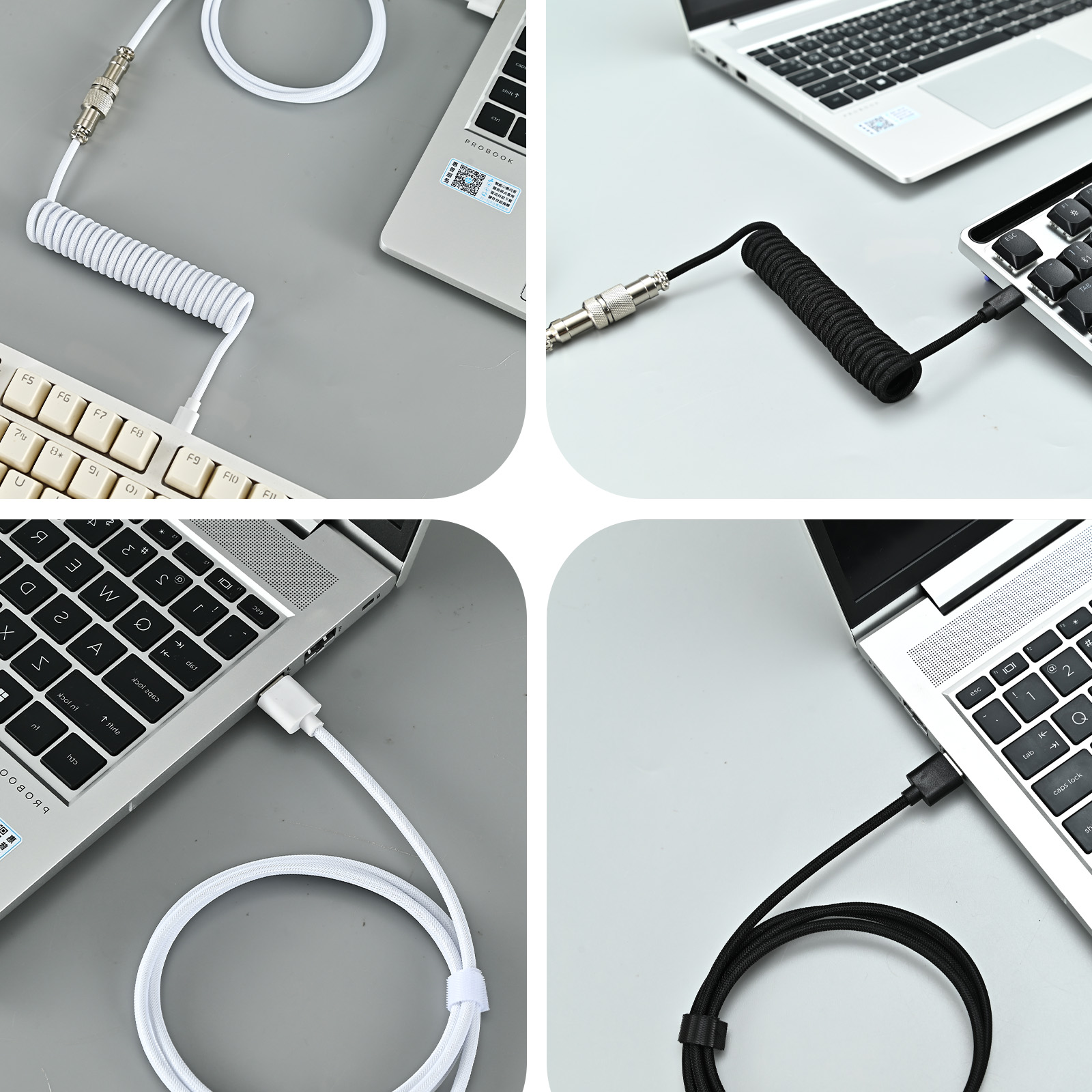 Kabel Keyboard Mekanik Tipe Av - Coiled Usb Cable ulasan dan harga