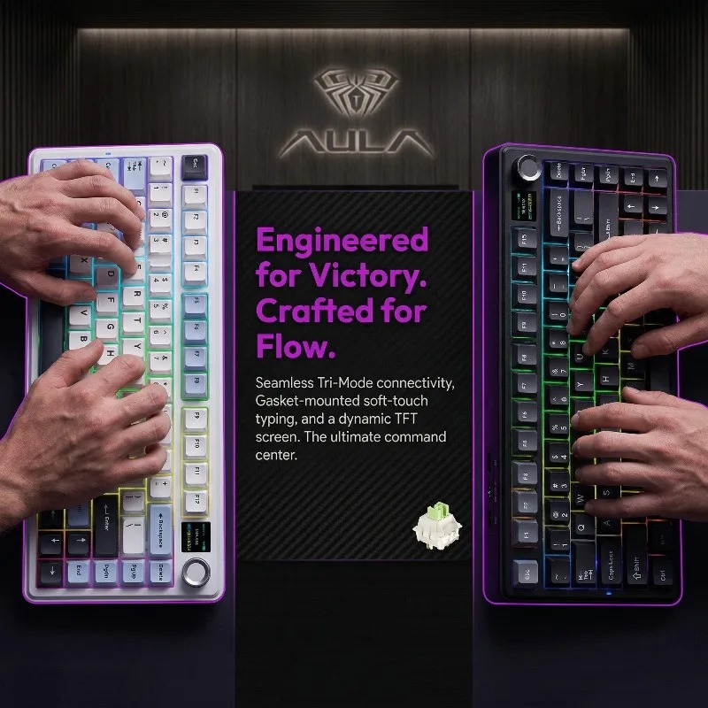 AULA F75 Max Mechanical Keyboa - Gaming Keyboard Ergo ulasan dan harga
