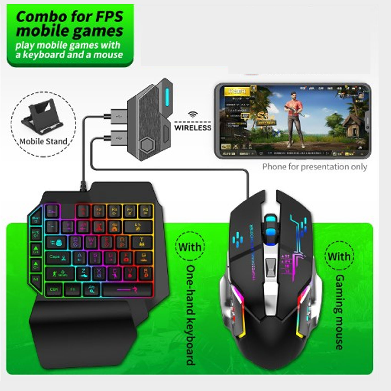 Set Konverter Mouse Keyboard K - Gaming Keyboard Hand ulasan dan harga