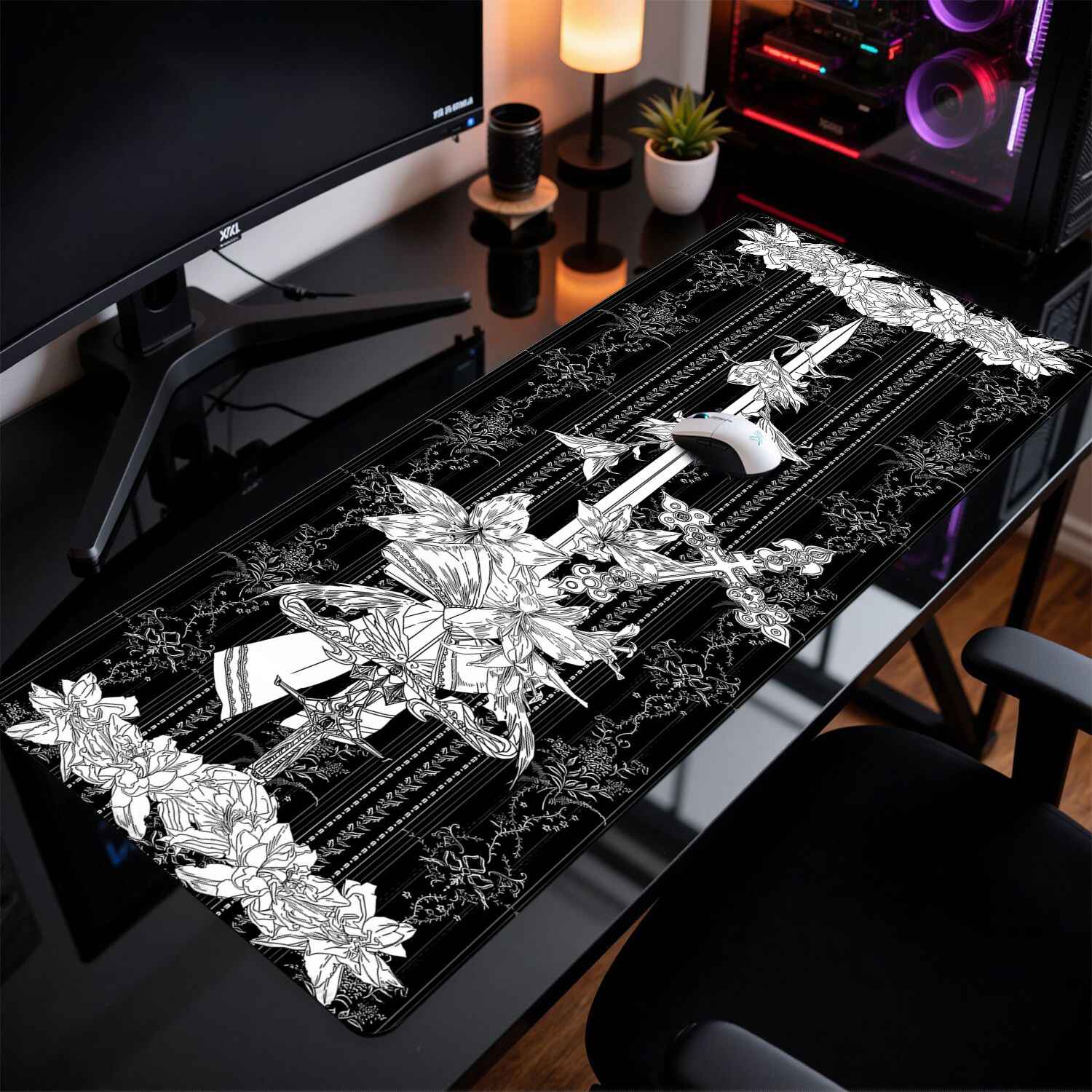Divine Realm Gothic Building M - Gaming Keyboard And Mouse Pad ulasan dan harga