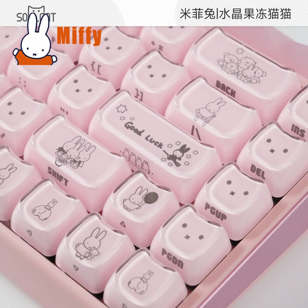 Kawaii Miffy Keycaps Kelinci L - Gaming Keyboard Ergo ulasan dan harga