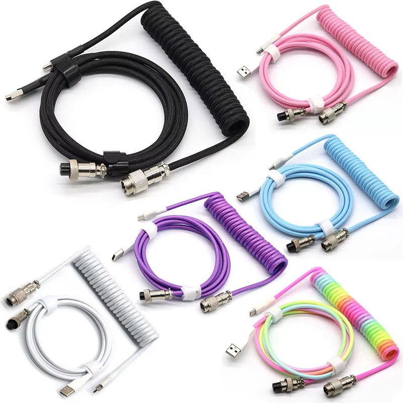 Kabel Keyboard Mekanik USB Tip - Coiled Usb Cable ulasan dan harga